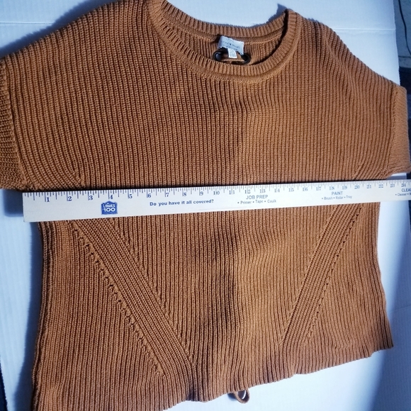 LUCKY BRAND GOLDEN BROWN TIE BACK SWEATER SIZE LARGE - Picture 8 of 11